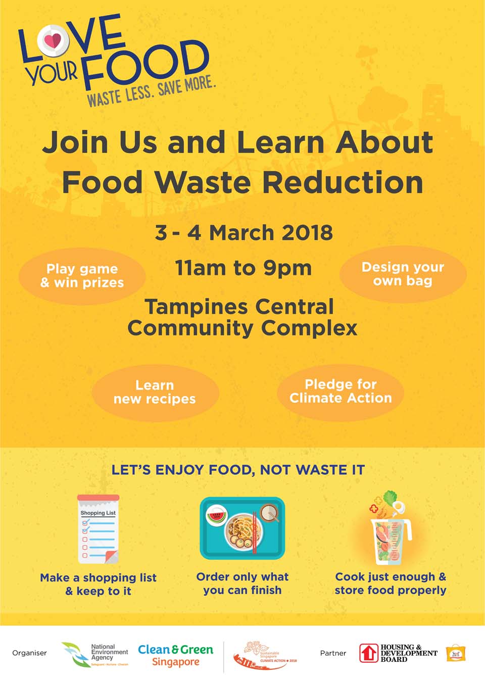 Food Waste Reduction (at Tampines) Poster