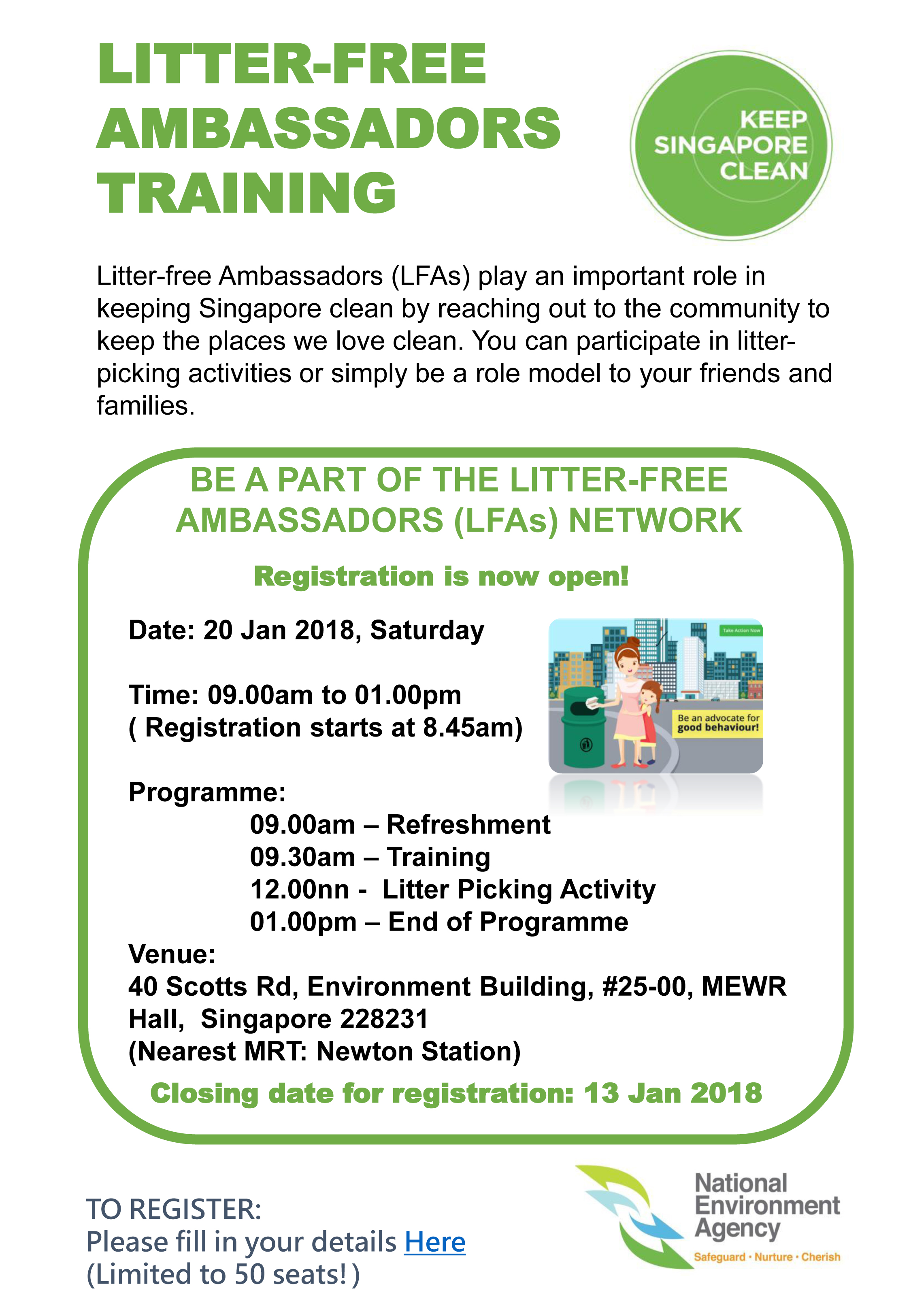Litter-free Ambassador Training Poster