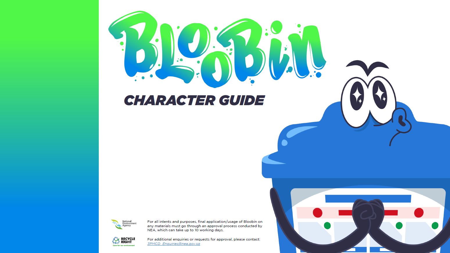 Recycle Right 2022 - Bloobin Character Guide