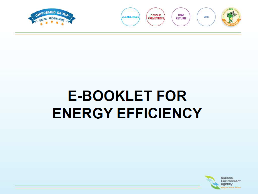 UG Badge Programme – Energy Efficiency booklet