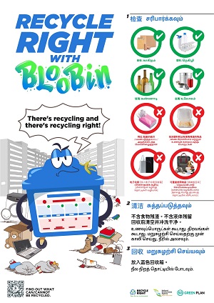Recycle Right 2022 Educational Key Visual (KV) in Chinese and Tamil
